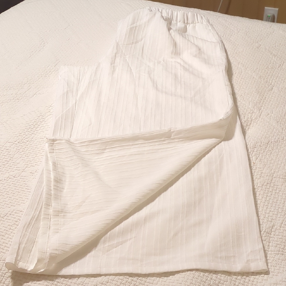 SHEIN Women's White Wide Leg Pants